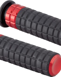 Arlen Ness SpeedLiner TBW Grips Red for Harley-Davidson