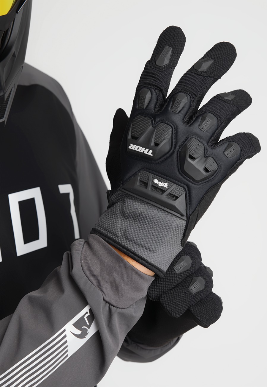 THOR Terrain Gloves Men's XL Charcoal/Black - Image 3
