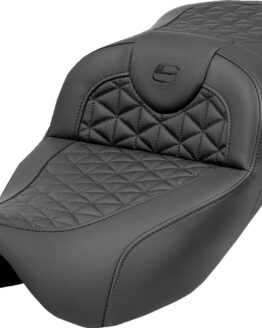 Saddlemen RoadSofa Tri Gripper Extended Reach Seat for Harley FLH/FLT 08-25