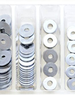 Bolt M6 Fender Washer Assortment 120 Piece Kit Silver