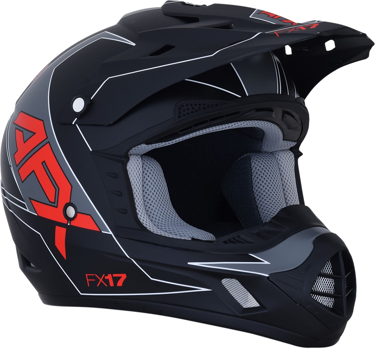 FX-17 Full Face Offroad Helmet Matte Red X-Large - Image 3