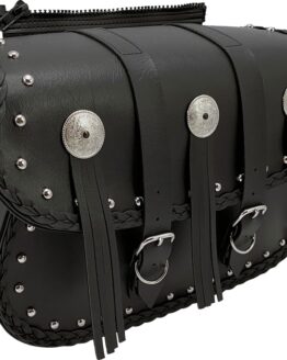 Willie & Max Warrior Saddlebags 14"x10"x4.5" Black Pair