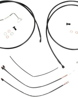 Extended Black Control Cable Kit For Baggers - 13" tall bars (ABS)