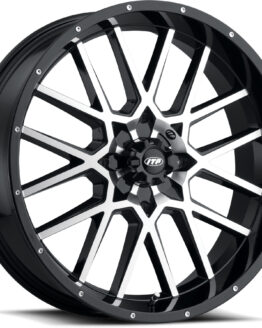 ITP Hurricane 18x6.5 Machined/Black Alloy Wheel 4/137 4+2.5 Storm Series