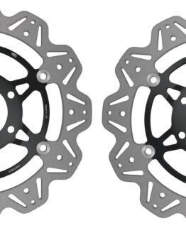VEE Style Brake Rotors - Black Center Front Set