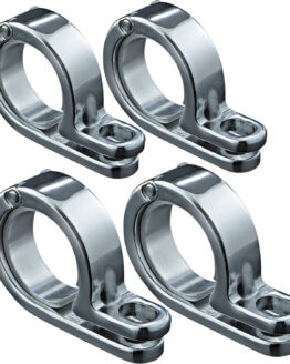 Kuryakyn Chrome Stainless P-Clamp Set 7/8" or 1" Four Pack