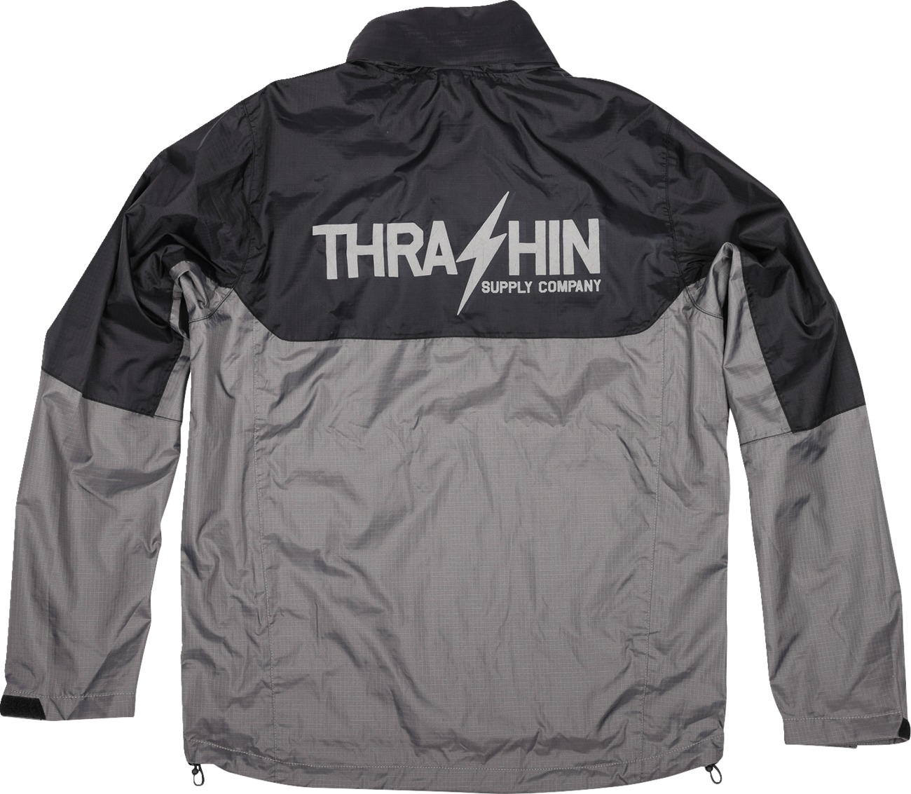 Thrashin Supply Mission Waterproof Rain Jacket Black/Gray Men's Medium - Image 3
