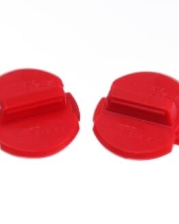 Footwell Drain Plug Set - Red Polyurethane