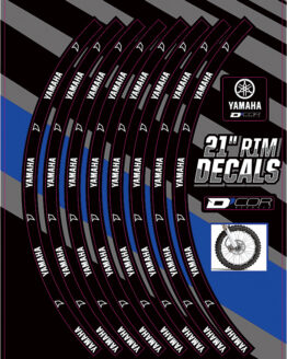 D'Cor 21" Front Rim Decals Yamaha Logo Fits 1990-2017 YZ