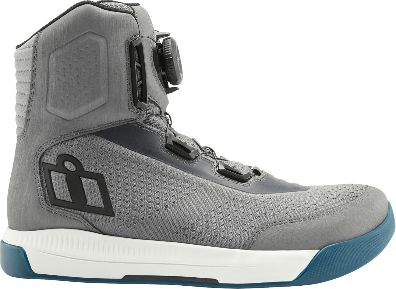 ICON Overlord Vented CE Boots - US Size 14, Gray/White/Teal - Image 3
