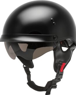GMAX HH-65 Full Dressed Half Helmet Black Medium