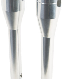 Forbidden 11" Raw Aluminum Moto Handlebar Riser w Gauge Mount Tabs