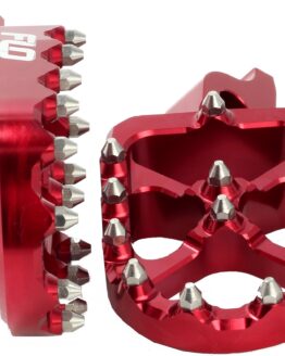 Flo Motorsports Pro Series Red Foot Pegs For 2002+ KX/KXF