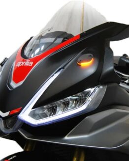 Mirror Block Off Turn Signals Black by NRC Fits 21-24 Aprilia RSV4