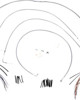 Extended Braided S.S. Control Cable Kit - 16" tall bars