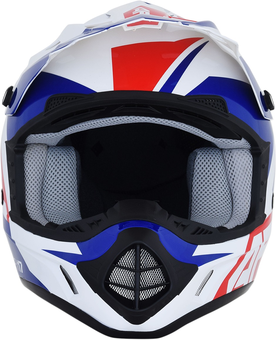 FX-17 Full Face Offroad Helmet Blue/Red/White 2X-Large - Image 3