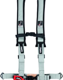 DragonFire Racing 4-Point H-Style Seat Belt Harness Grey 2in Buckle
