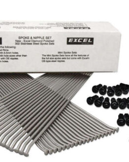 Excel Rear Spoke Kit Black Nipples 8 Gauge 36pcs with Wrench