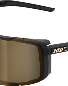 100% Eastcraft Sunglasses Soft Tact Black Gold Mirror Unisex
