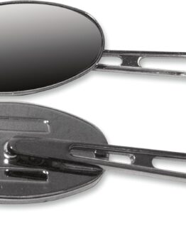 Oval Billet Mirrors Short Stem (Pair)