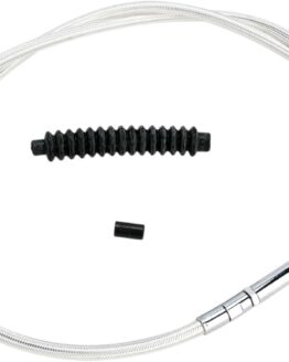 Barnett Platinum +6in High-Efficiency Clutch Cable Silver For Sportster