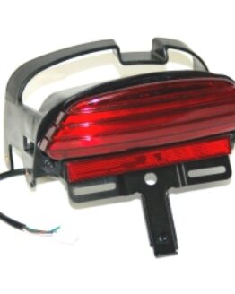 Letric Lighting LED Taillight Red Lens Fits Harley Dyna