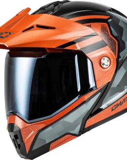 GMAX MD-74 Striker Modular Helmet Large Black/Grey/Blue Metallic