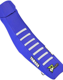 D'Cor Gripper Seat Cover Blue/White 17 Star Replica Fits 14-18 Yamaha WR YZ