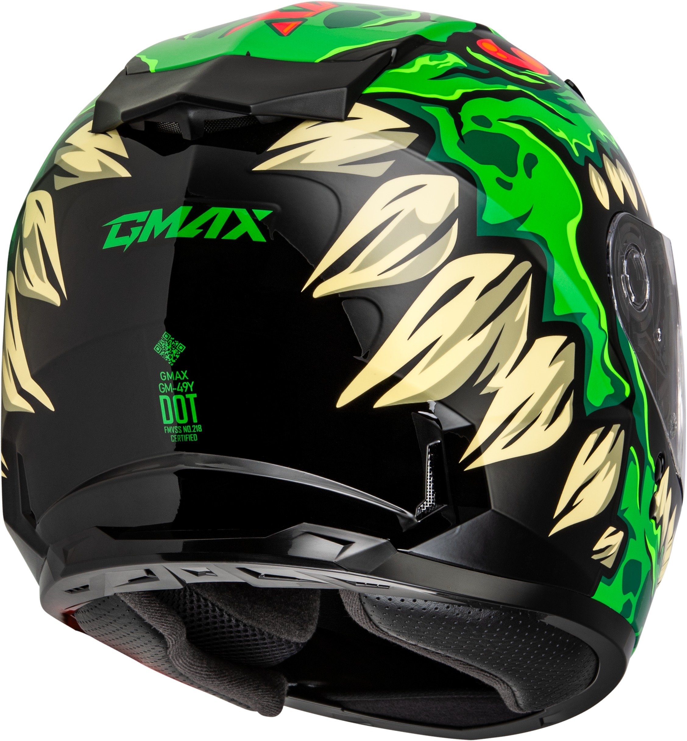 GMAX Youth GM-49Y Drax Helmet Green Large - Image 3