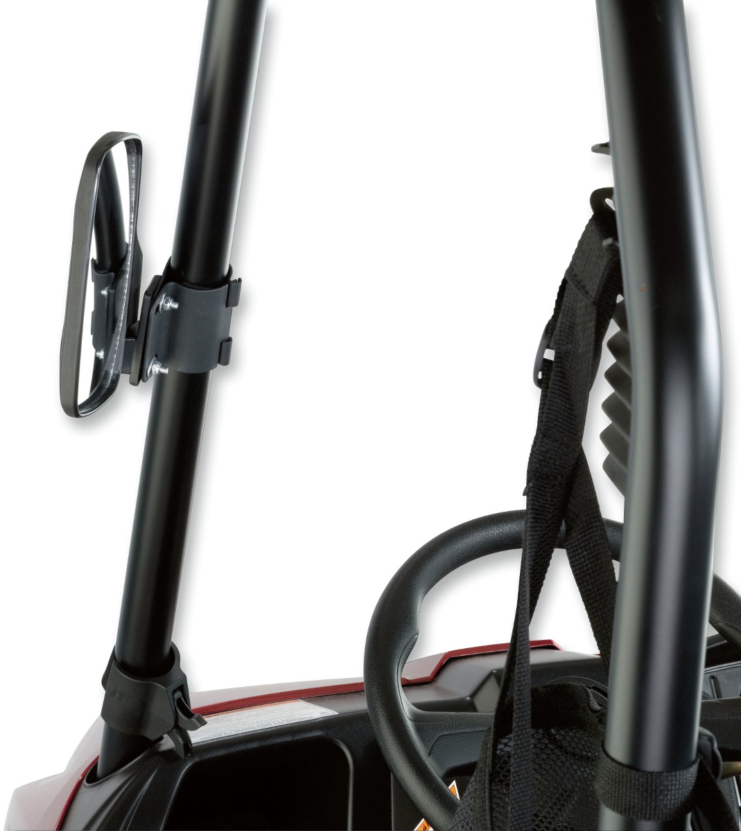 Moose Offroad UTV Side View Mirrors Rectangle Black 1.5in Clamp Pair - Image 3