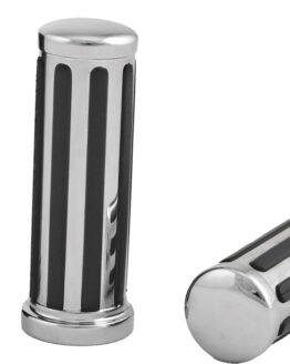 HardDrive Rail Style Grips Smooth End Caps Black For 08-20 Harley
