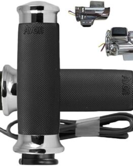 Avon Custom Contour Heated Chrome Twist Grip for 1" Bars