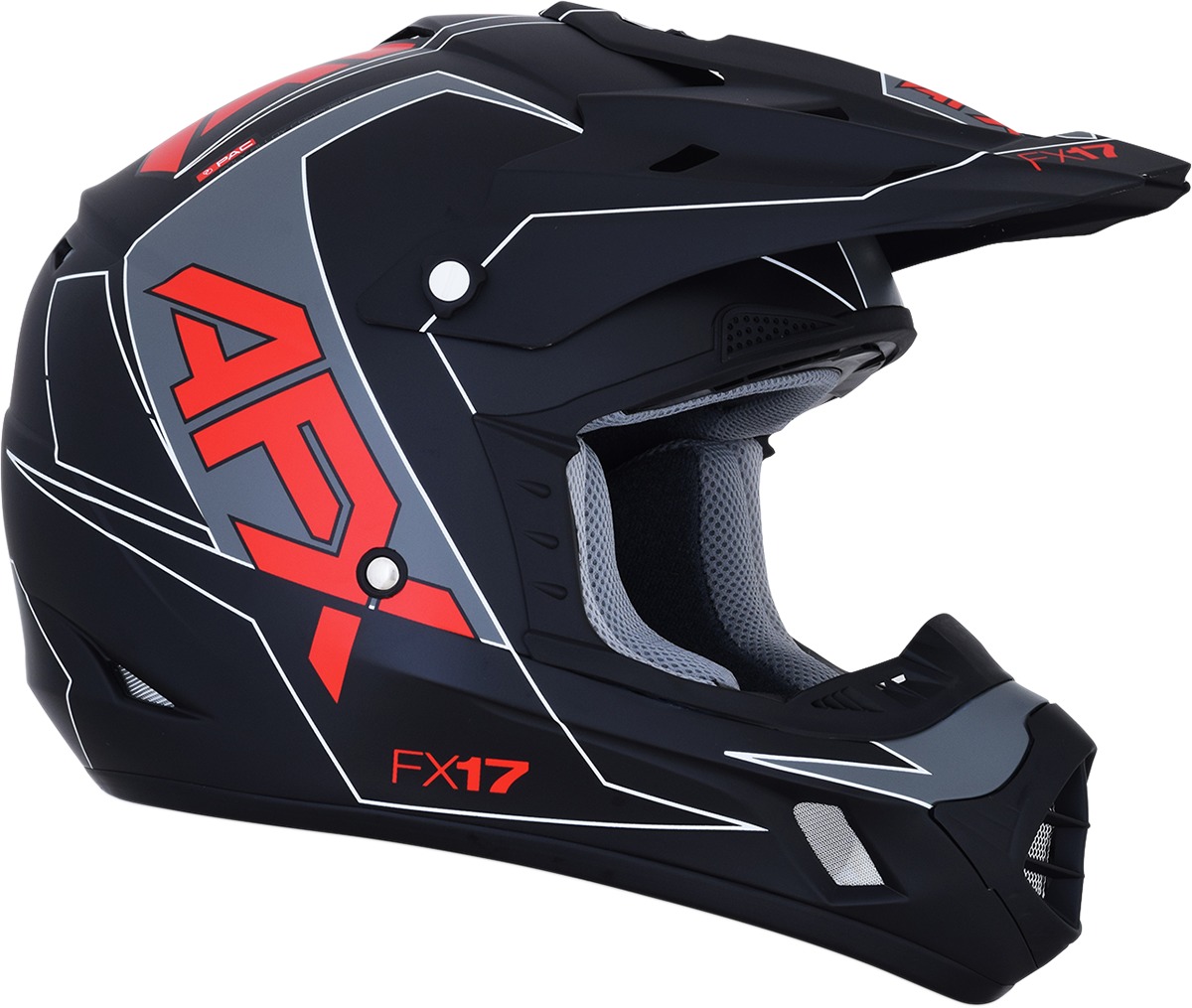 FX-17 Full Face Offroad Helmet Matte Red X-Large - Image 4