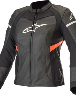 Women's Stella Kira Leather Jacket Black/Red/White US Large