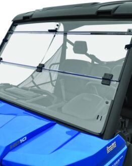 QuadBoss Windbreak Folding Windshield Clear Fits 16-22 Can-Am Defender HD10