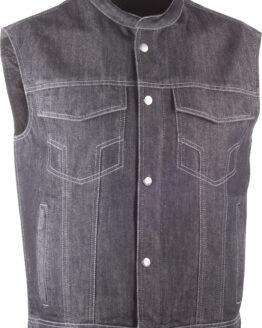 Iron Sights Club Collar Denim Vest Black Medium