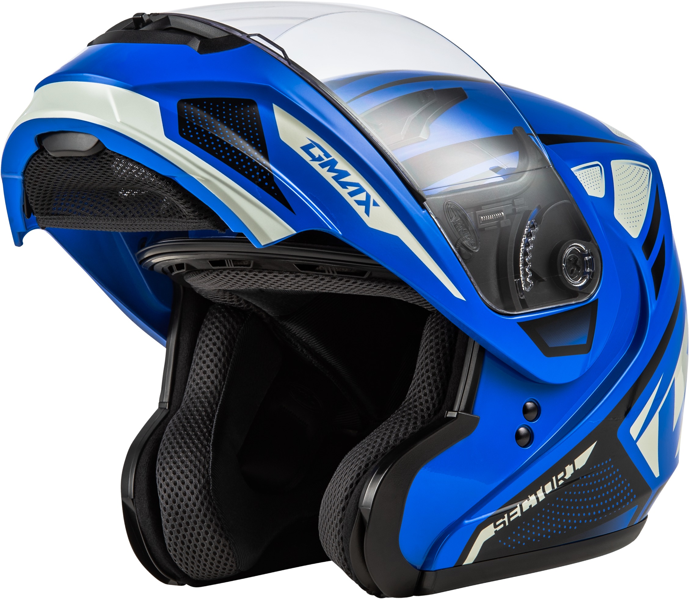 GMAX MD-04 Sector Modular Helmet Blue/Black X-Large - Image 3