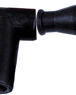 T Type Spark Plug Cap / Boot Black, 5k Ohm 2-Pack