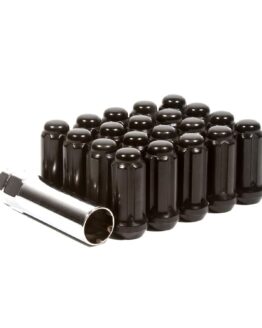 Lug Nut Kit - Spline - 1/2-20 - 5 Lug Kit - Black