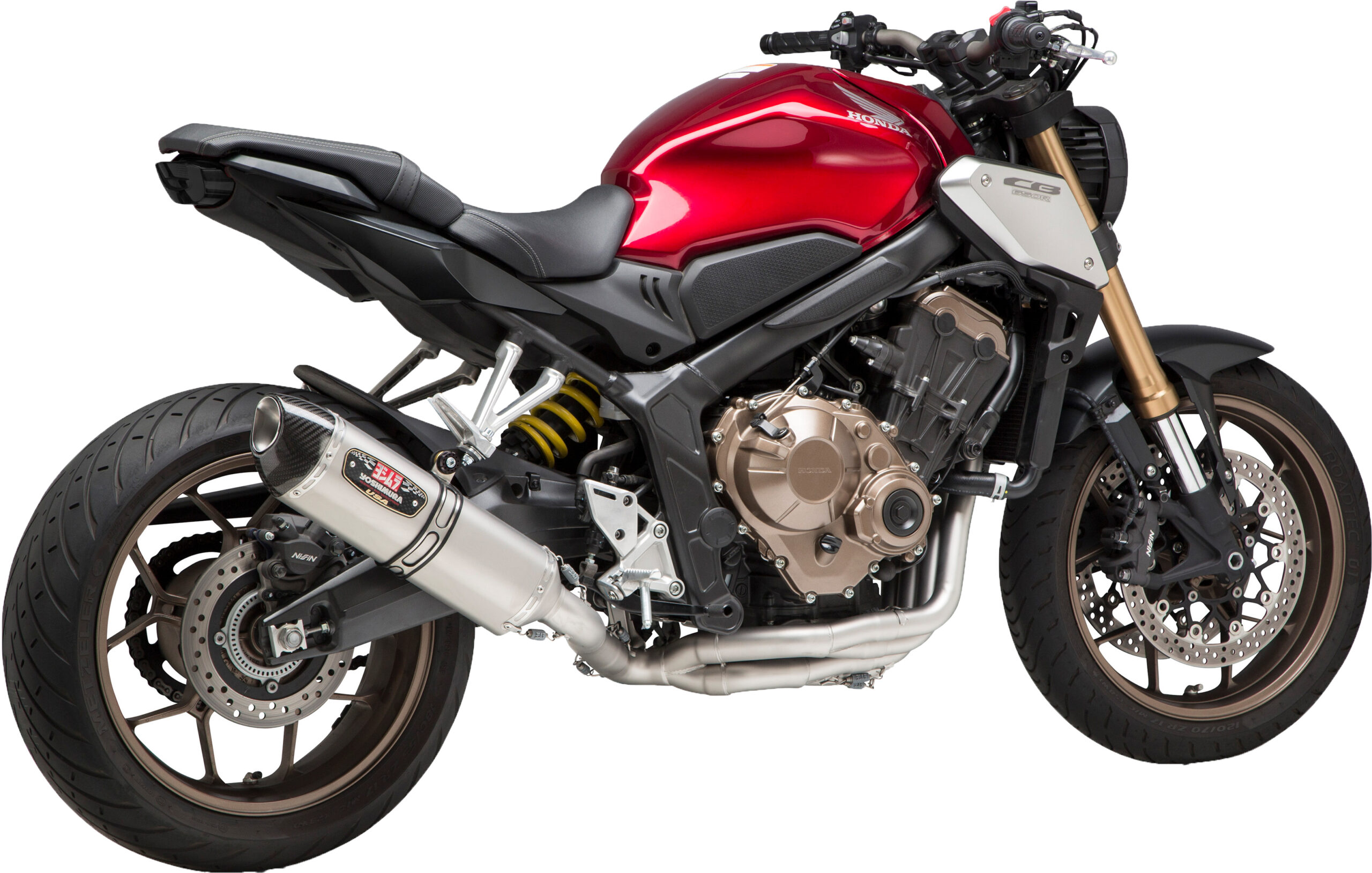 Yoshimura R-77 Full Exhaust Carbon Cap Stainless Fits 19-20 CB650R 14-18 CB650F - Image 3