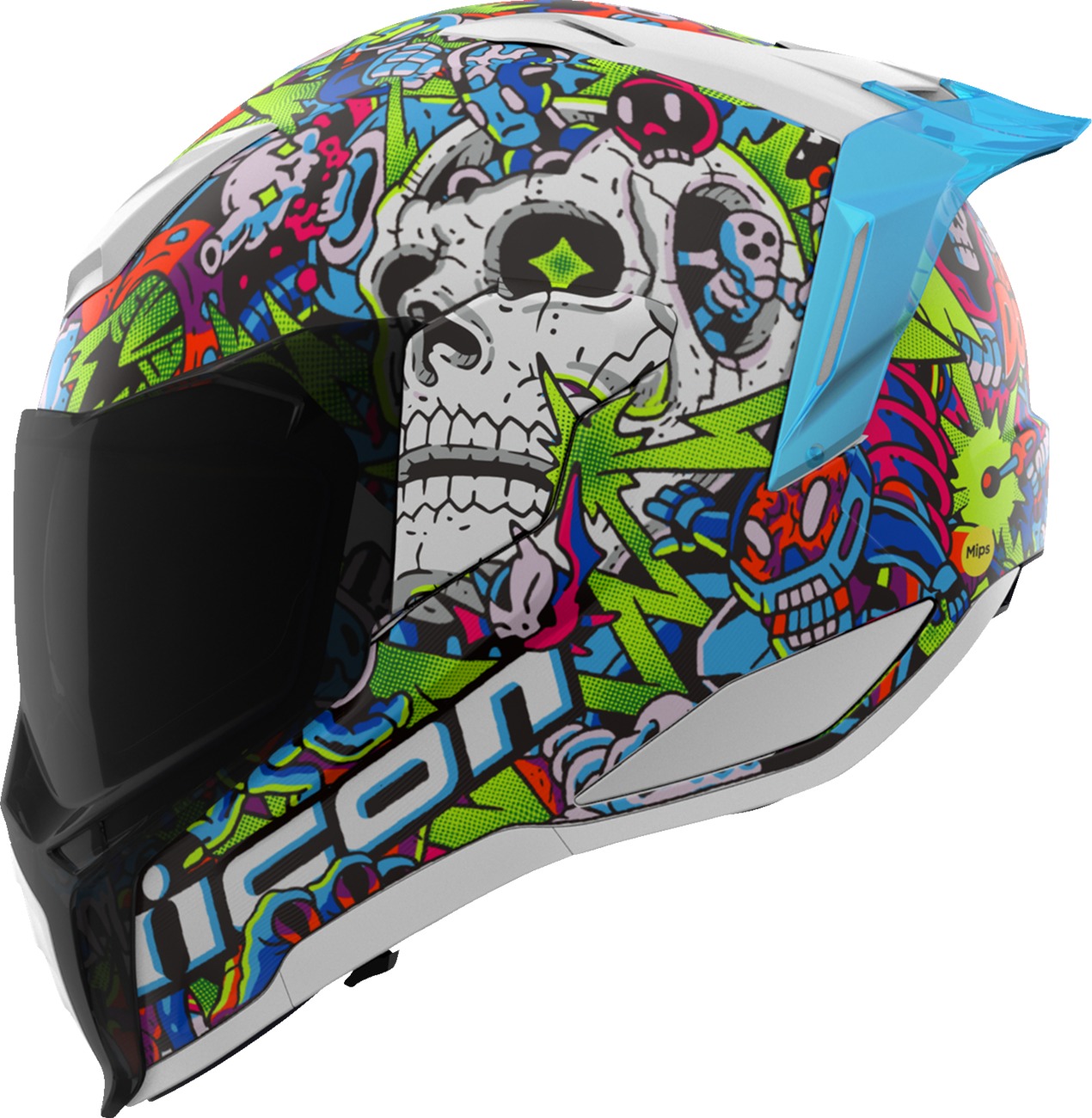 ICON Ultraflite Doodle 3 MIPS Helmet 3XL Blue Multi Unisex - Image 3