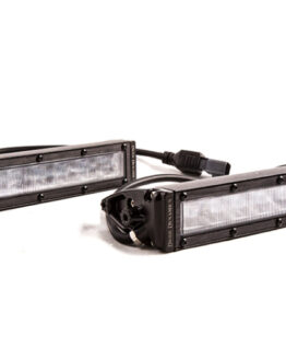 6 In LED Light Bar Single Row Straight SS6 - White Wide Light Bar (Pair)