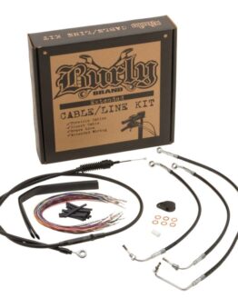 Extended Black Control Cable Kit for 13" Bagger Bars