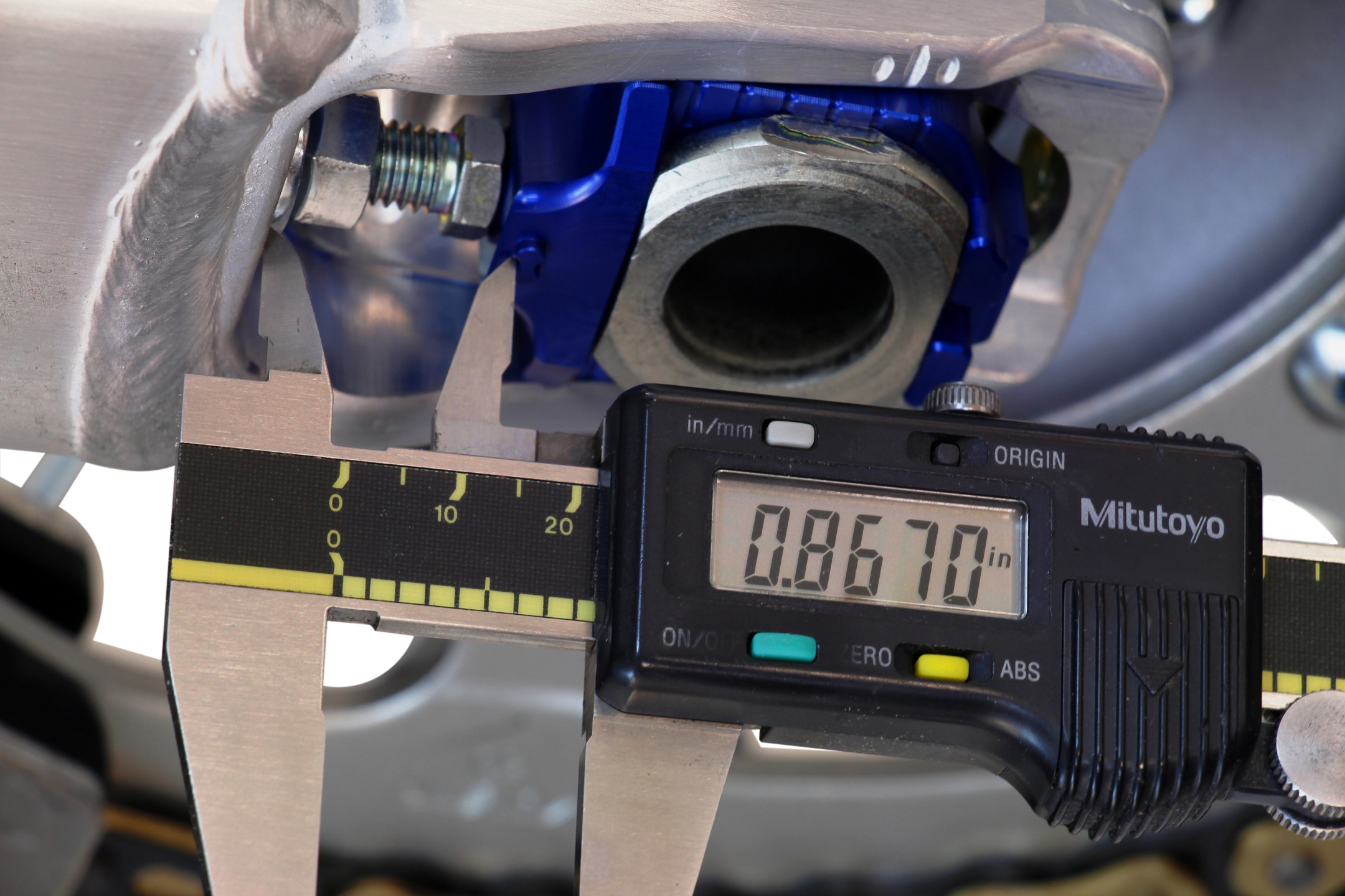 Works Connection Elite Axle Blocks Blue Pair For Yamaha YZ250F YZ450F - Image 4