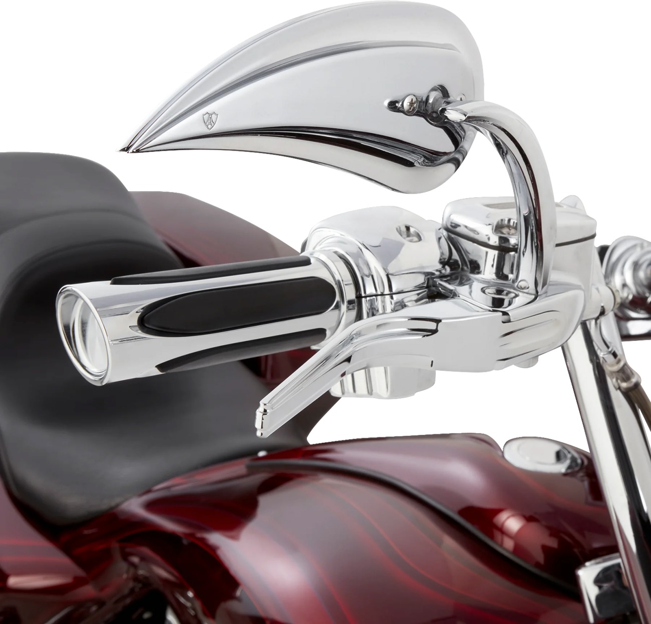 Arlen Ness Deep Cut Comfort Grips Chrome TBW Harley-Davidson - Image 3