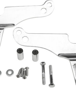 HardDrive Chrome Rigid Sissy Bar Mounting Side Plates FLH/FLT 97-08
