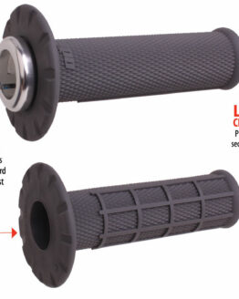 ODI Universal Lock-On Half Waffle Grips Graphite Silver