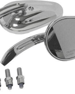 Tapered Custom Cast Chrome Mirrors (Pair)