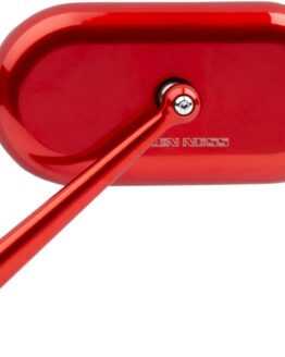 Oval Mirror Left Hand Red by Arlen Ness