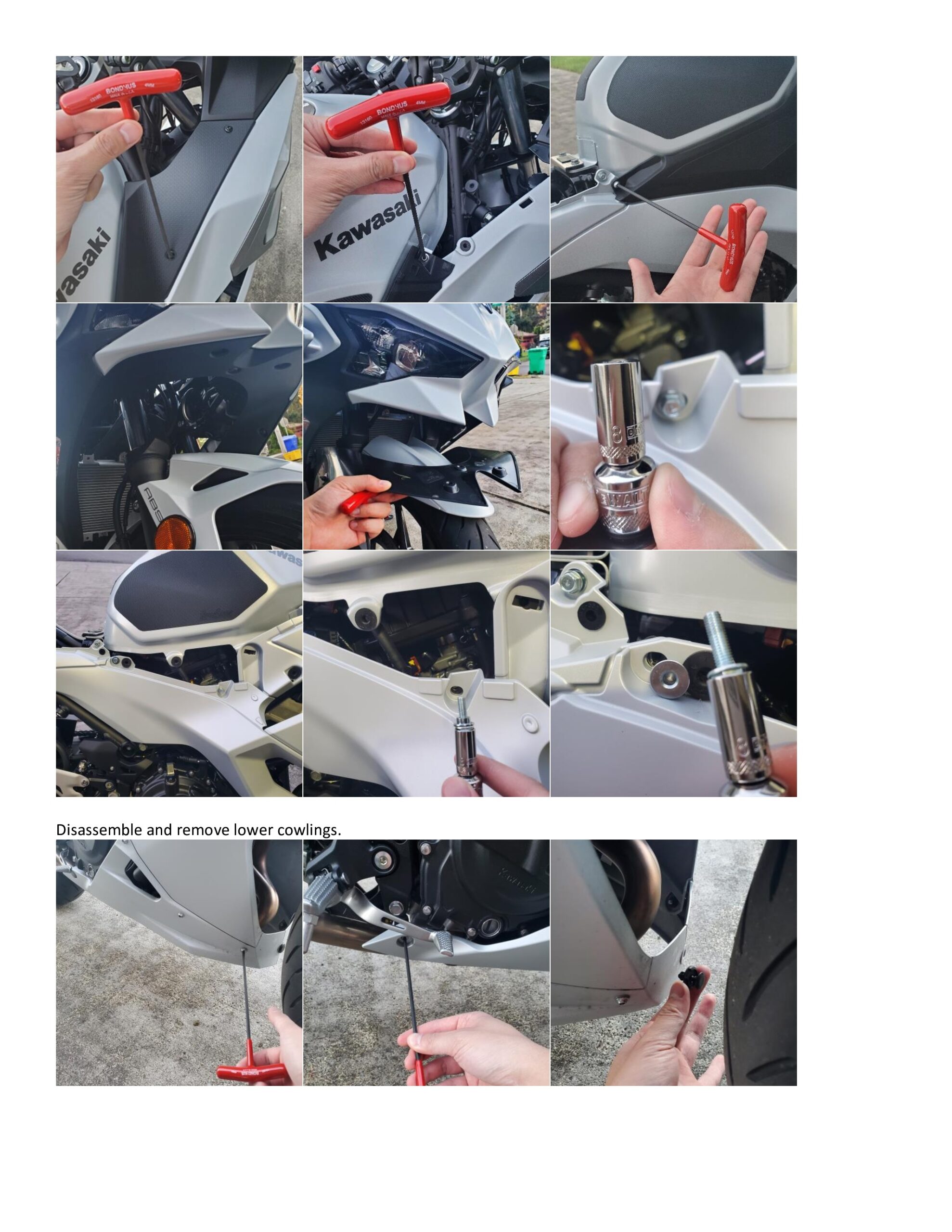 Shogun No Cut Frame Sliders Black Fits 2024 Kawasaki Ninja 500 - Image 3